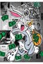 Buggs Bunny Take The $ Graffiti Metal Poster - Magnetic Wall Art Print