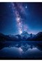 Galaxies Reflection Movie Metal Poster - Magnetic Wall Art Print