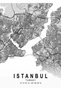 Istanbul City Map Metal Poster - Magnetic Wall Art Print
