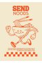 Send Noods Funny Ramen Bowl Metal Poster - Magnetic Wall Art Print