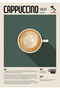 Cappuccino Coffee Metal Poster - Magnetic Wall Art Print