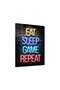 Eat Sleep Game Repeat Gaming Metal Poster - Magnetic Wall Art Print - 2
