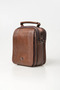 Men's Genuine Leather Hand and Shoulder Bag with Zipper, Multi-Compartment Daily Use Bag, Brown 31703 - 3