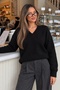 Women's V-Neck Soft Textured Knit Sweater - 6
