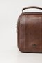 Men's Genuine Leather Hand and Shoulder Bag with Zipper, Multi-Compartment Daily Use Bag, Brown 31703 - 2