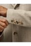 Italian Style Slim Fit Drop Collar Herringbone Pattern Wool Blend Men's Coat Beige T15010 - 6