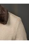 Italian Style Classic Mould Collar Fur Wool Blend Men's Coat Beige T14728 - 2