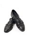 Italian Style Internal and External Natural Leather Soft Men's Sandals Black T15213-01 - 2