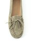 Water Green Women's Genuine Leather Suede Lace-Up Moccasin Loafer Shoes - 3