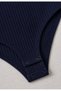 Polo Collar Embroidered Long Sleeve Bodysuit Blouse - 5