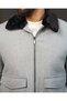 Italian Style Classic Mold Lapel Fur Collar Wool Blend Men's Coat Gray T14729 - 2