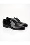 Italian Style Internal and External Natural Laced Patent Leather Men's Shoes Black T15268-01