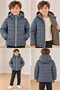 Boys' Hooded Water and Wind Resistant Embroidered Coat