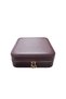 Wooden Case 6-Piece Watch Box |   20×20×7 cm |   Velvet Interior, Zippered Watch Storage Box Claret Red - 4