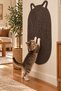 Patiloop Cat Scratching Mat 35X65 Cm, Ear-Detailed Knitted Cat Mat, Straw Jute Rope, Suitable for Home Use, Decorative Natural-Looking Cat Scratcher and Paw Play Mat, Pet Product