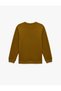 Cotton Long Sleeve Raised Crew Neck Men's Basic Sweatshirt - 4