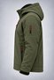 Unisex Removable Hooded Softshell Coat Wind-Resistant Zippered Outdoor Jacket Khaki - 3