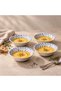 Lemon Patterned 16 cm Porcelain Bowl Set 4 Pieces - 3