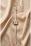 Classic Women's Watch Beige Color Leather Strap Gold Color Square Case Roman Numerals Vintage Classic |   Old Money Elegant Stylish Design Women's Wristwatch |   Limited Edition 2027 - 7