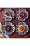 Tile Patterned 20 cm Flat Plate 4 Pieces - 4