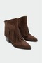 Blanka Bitter Brown Suede Tassel Detailed Thick Heeled Western Women's Boots - 3