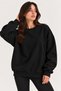 Women's 3 Thread Oversize Hooded Crew Neck Sweatshirt Cty-Çtn-29031