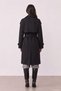 Women's Trench Coat with Tie Detail Trc02810 Black - 4