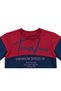 29010-26 Boy's Burgundy Navy Blue Color Block Printed Sweatshirt and Pants 2-Piece Tracksuit Set 1-4 Years - 4