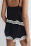 Lace-trimmed satin pyjamas - 4