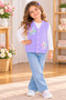 Ss Gi̇yi̇m Girls' Floral Patterned Knitwear Vest – Knitted Buttoned Sleeveless Vest