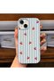 Cute Phone Case with Cherry Pattern and White Stripes, Compatible with iPhone 13 / 14 / 15