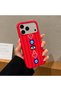 iPhone 17 Pro Max / 18 Pro Max Compatible Striped Evil Eye Beaded Eye Figured Red Stylish Phone Case - 2