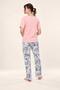 Gd Goldoremi 1444 Women's Premium Regular Fit Floral Pocket Short Sleeve Pajama Set - 4