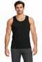 Men's 6-Piece Black Undershirts, 100% Cotton Single Jersey Fabric Men's Undershirts with Straps - 2