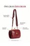 Burgundy Women's Shoulder Bag with Adjustable Strap, Zippered Compartment, Metal Detail, Stylish Daily Bag - 4