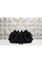 Drawstring Suede Model Women's Hand and Shoulder Bag with Chain Strap and Pockets - 3