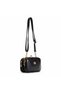 Black Women's Shoulder Bag with Adjustable Strap, Zippered Compartment, Metal Detail, Stylish Daily Bag - 4