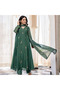 Green Cotton Salwaar Kameez Dupatta - ALV2000 | Green-Size:4XL-48-Inches - 3
