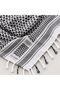 Arabian Muslim Headscarf Unisex Shemagh Keffiyeh Black & White - 6
