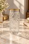 6-Piece Honeycomb Pattern Real Gold-Plated Coffee Soft Drink Glasses 250Cc - 2