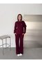 Women's Modal Fabric Hooded Tracksuit Set with Grass Stitching Detail - 6