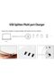 Grommet Hole USB 2.0 with 3 Ports HUB Connect Mobile Phones Tablet Suitable for Office Home Desk Hole 5cm (Black) - 2