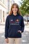 Unisex Navy Blue Hooded Sweatshirt – Red Bull Racing Verstappen F1 Printed Hoodie
