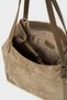 Genuine Leather Suede Shoulder Bag - Mink - 6
