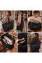 Women's Canvas Fabric Zippered Shoulder Bag Black