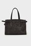 Genuine Leather Large Size Shoulder Bag-Asphalt Gray