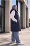 Plus Size Removable Hooded Zippered Quilted Vest with Pockets Seasonal Long Vest - 2