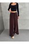 Women's Sandy Fabric Wide Leg High Waist Lace-Up Palazzo Trousers - 6