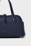 Cylinder-Shaped Hand and Shoulder Bag-Dark Blue - 4