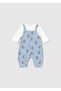 Baby Boy Jumpsuit with Badge Light Blue - 8